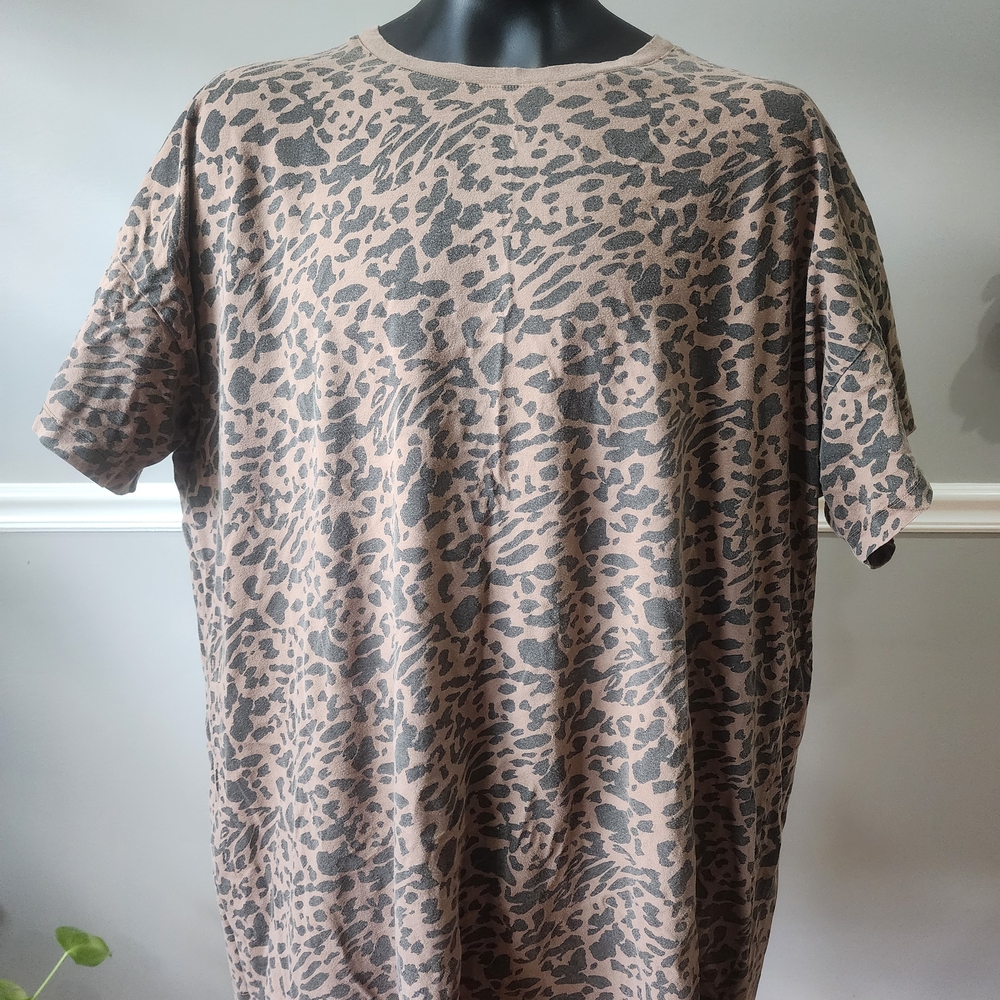 4XL Tunic Shirt Plus Size Leopard
